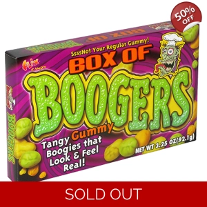 Box of Boogers Theatre Box 92.1g | Halloween Jelly Candies